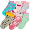 6 PAK SKARPETKI skarpety dziewczęce wisienki serca pianki