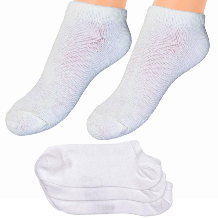 3-pak SKARPETY STOPKI SKARPETKI białe gładkie