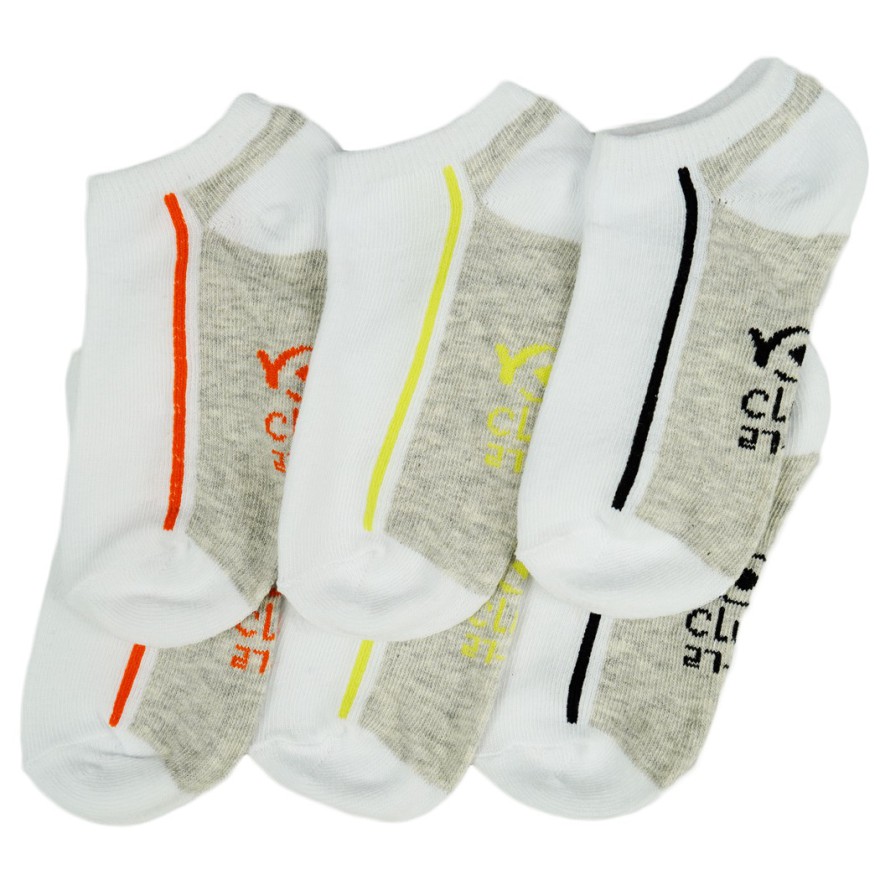 3-pak SKARPETY STOPKI SKARPETKI chłopięce dwukolorowe z paskiem neon