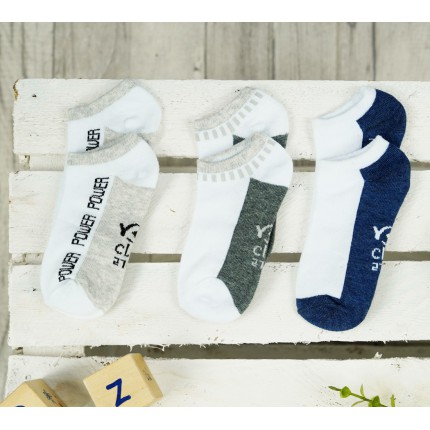 3-pak SKARPETY STOPKI SKARPETKI chłopięce dwukolorowe power