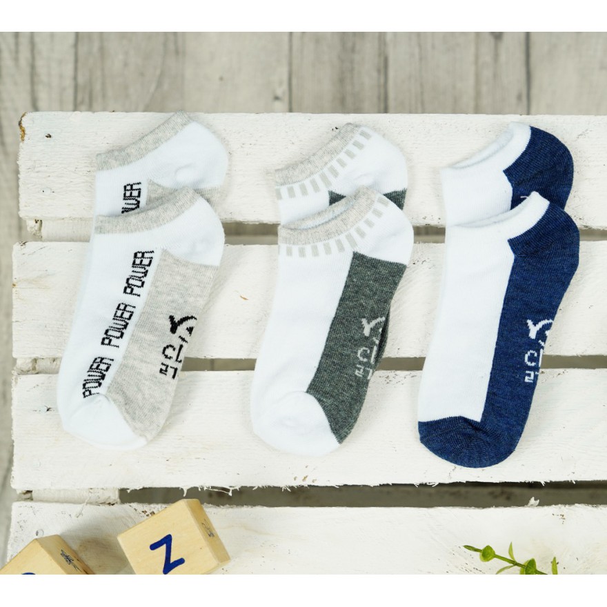 3-pak SKARPETY STOPKI SKARPETKI chłopięce dwukolorowe power