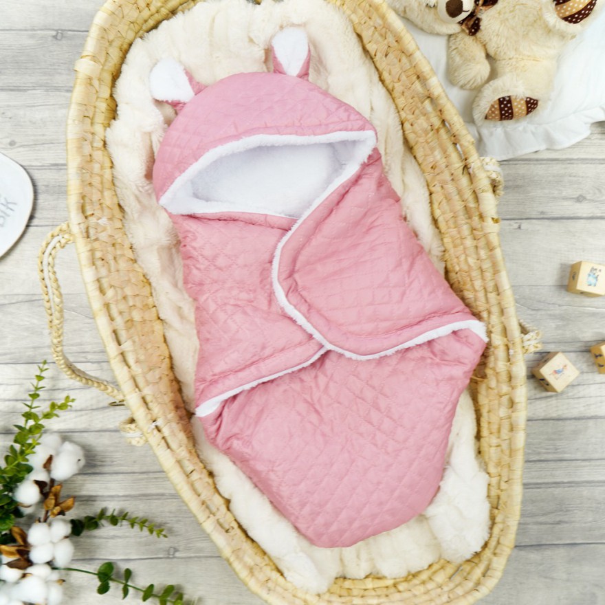 Ciemny róż otulacz śpiworek ocieplany do wózka fotelika nosidełka