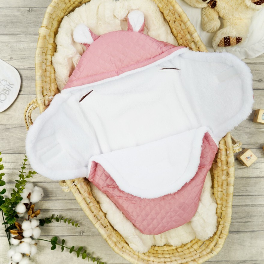 Ciemny róż otulacz śpiworek ocieplany do wózka fotelika nosidełka