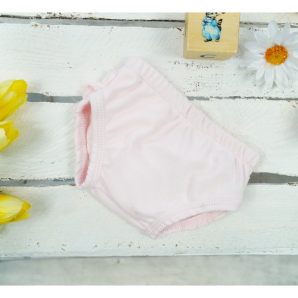 BLOOMERSY dziewczęce MAJTKI jasny róż z falbankami