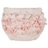 BLOOMERSY dziewczęce MAJTKI jasny róż z falbankami