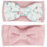 2pak OPASKA różowa dziewczęca z kokardą w kwiaty