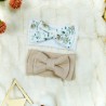 2pak OPASKA biało- beżowa dziewczęca z kokardą w kwiaty
