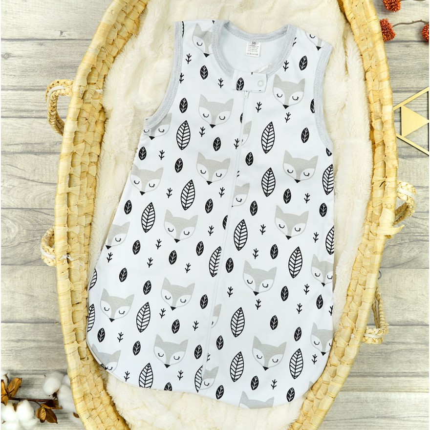 Szary ŚPIWÓR śpiworek niemowlęcy liski w.412s do spania wyprawka