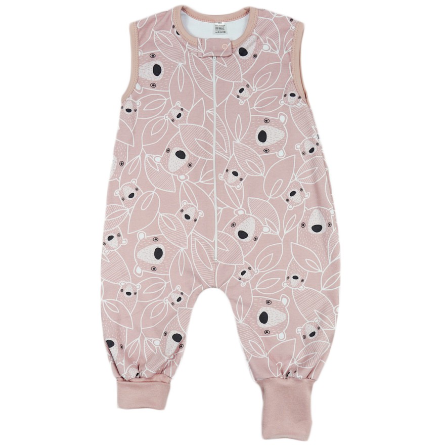 Różowy ŚPIWÓR śpiworek z nogawkami rosnący w misie w.339 do spania