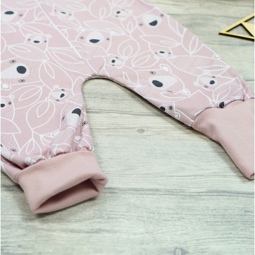 Różowy ŚPIWÓR śpiworek z nogawkami rosnący w misie w.339 do spania