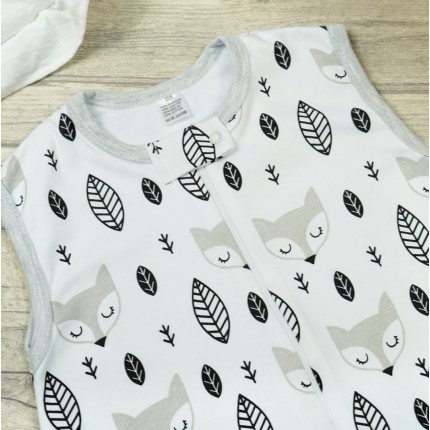 Szary ŚPIWÓR śpiworek z nogawkami rosnący w liski w.412s do spania