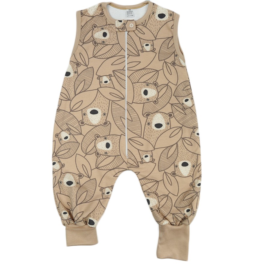 Beżowy ŚPIWÓR śpiworek z nogawkami rosnący w misie w.339b do spania