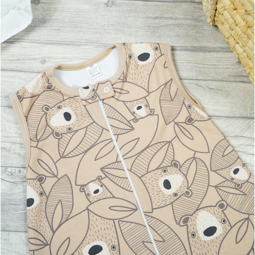 Beżowy ŚPIWÓR śpiworek z nogawkami rosnący w misie w.339b do spania