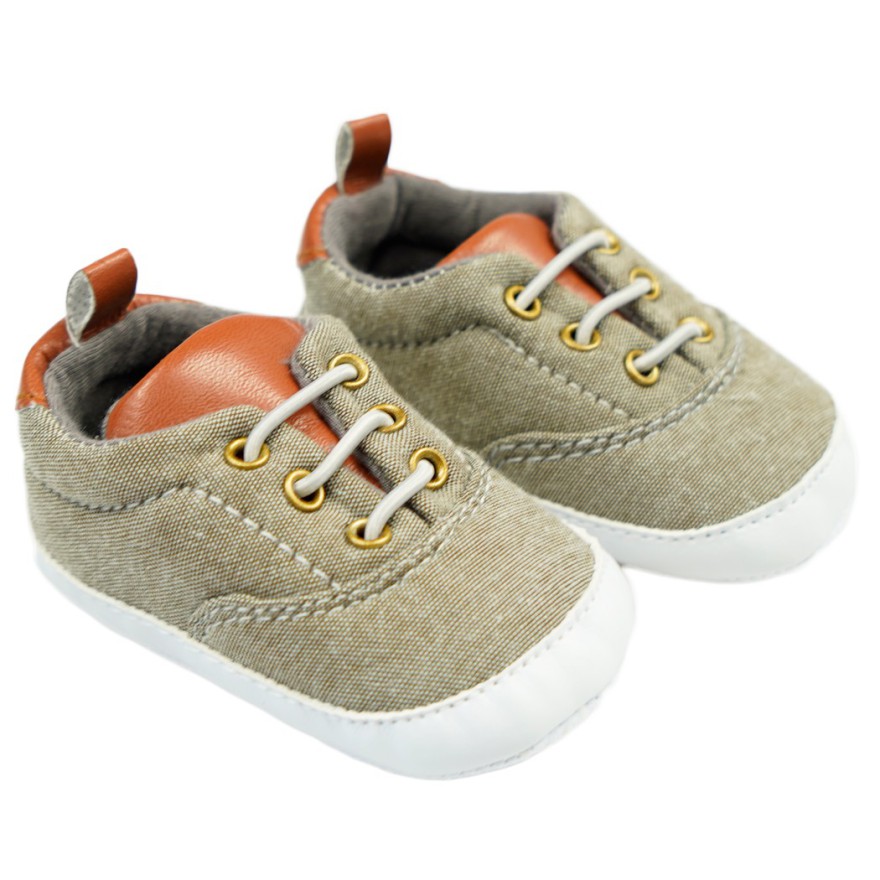 Trampki buty NIECHODKI BUCIKI ciemny beż z brązowym