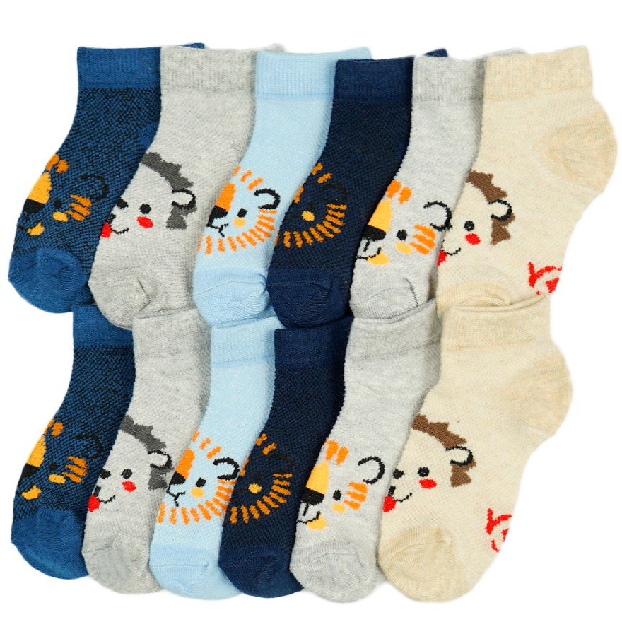 6pak skarpetki stopki chłopięce letnie ZWIERZAKI skarpety ażurowe C-54