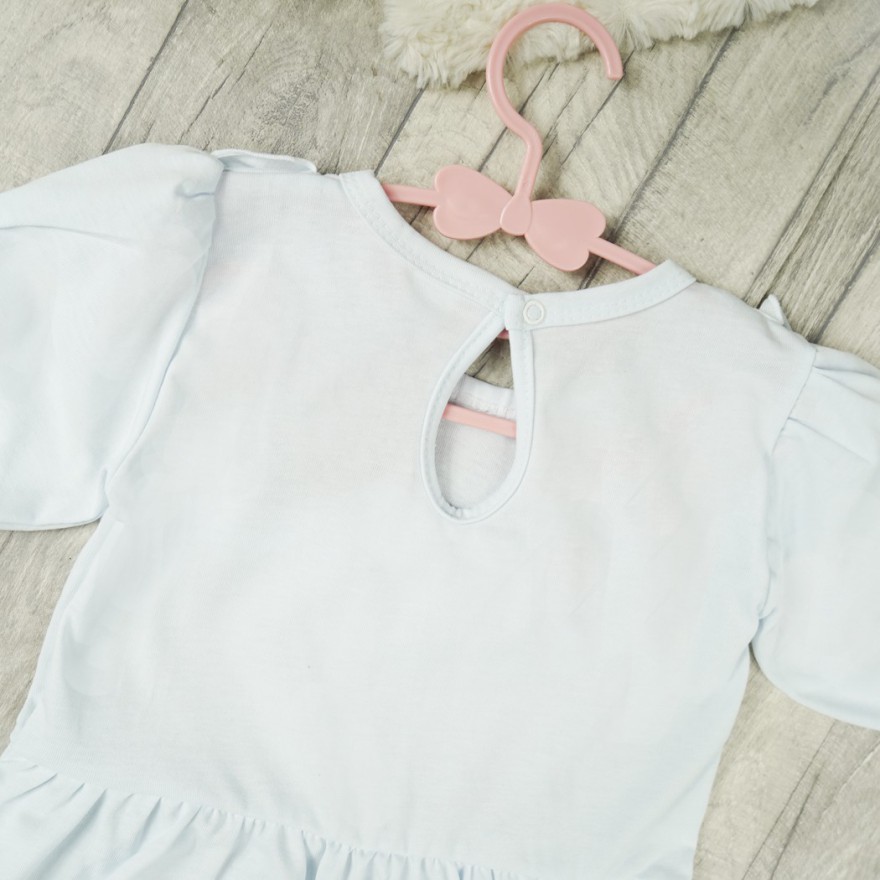 Biała SUKIENKA POLA z falbanką na dekolcie komunia pokomunijna święta