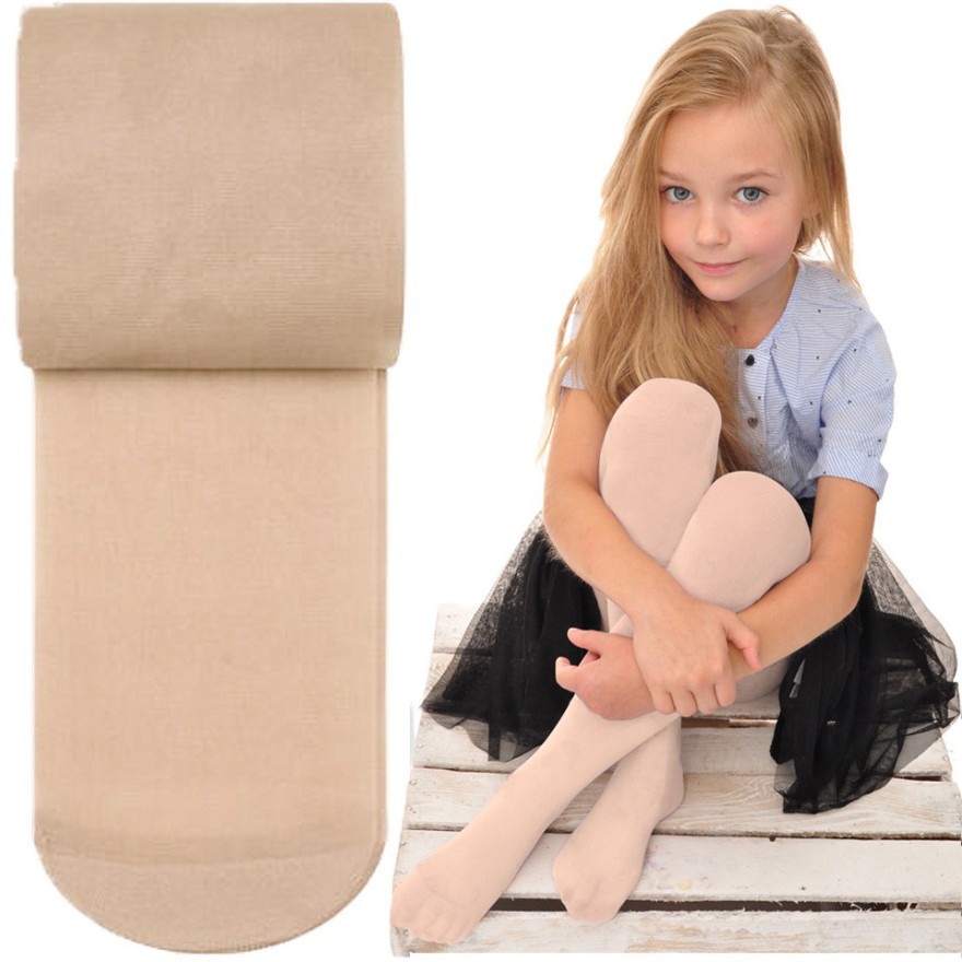 Jasny beż RAJSTOPY dziewczęce LYCRA cieliste rajstopki 20 DEN Yo!