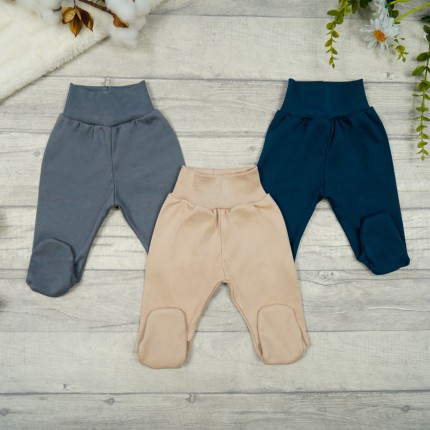 3pak PÓŁŚPIOCHY bezuciskowe petrol beż grafit