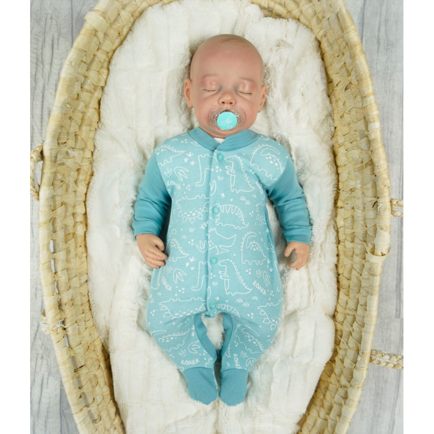 Pajac pajacyk bawełniany iceberg w dinozaury wzór 421i