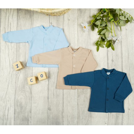 3pak KAFTANIK koszulka bawełniany niemowlęcy jeans beż niebieski