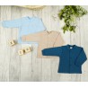 3pak KAFTANIK koszulka bawełniany niemowlęcy jeans beż niebieski