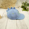 CZAPKA Z DASZKIEM chłopięca niebieska LITTLE DINO bejsbolówka