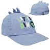 CZAPKA Z DASZKIEM chłopięca niebieska LITTLE DINO bejsbolówka