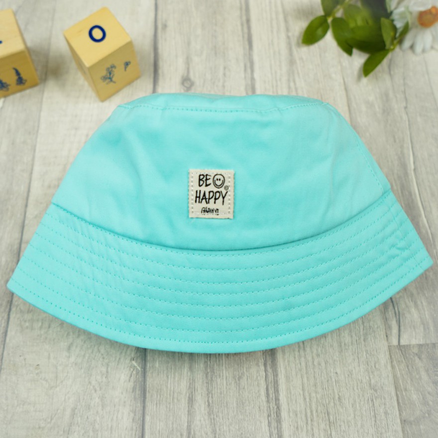 Miętowy KAPELUSZ BUCKET HAT be happy czapka z daszkiem lato