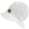 Biały KAPELUSZ GWIAZDKI czapka z daszkiem przeciw poceniu głowy