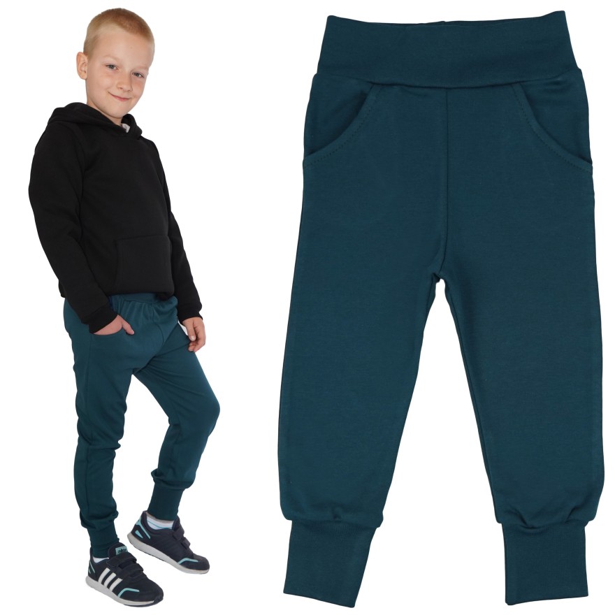 Likwidacja Petrol spodnie bawełniane lekkie z wyciąganą gumką bezuciskowe NEON