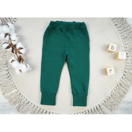 Butelkowe spodnie DRESOWE NA MESZKU, miękkie, dla wrażliwców