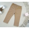 Beżowe LEGGINSY GETRY ocieplane na meszku