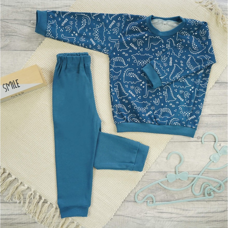 Jeans PIŻAMA w dino dinozaury wzór 421