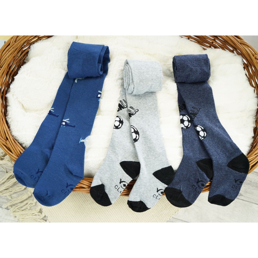 3pak RAJSTOPY bawełniane samoloty piłki chłopiece