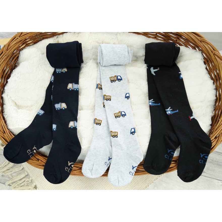 3pak RAJSTOPY bawełniane samoloty auta chłopiece