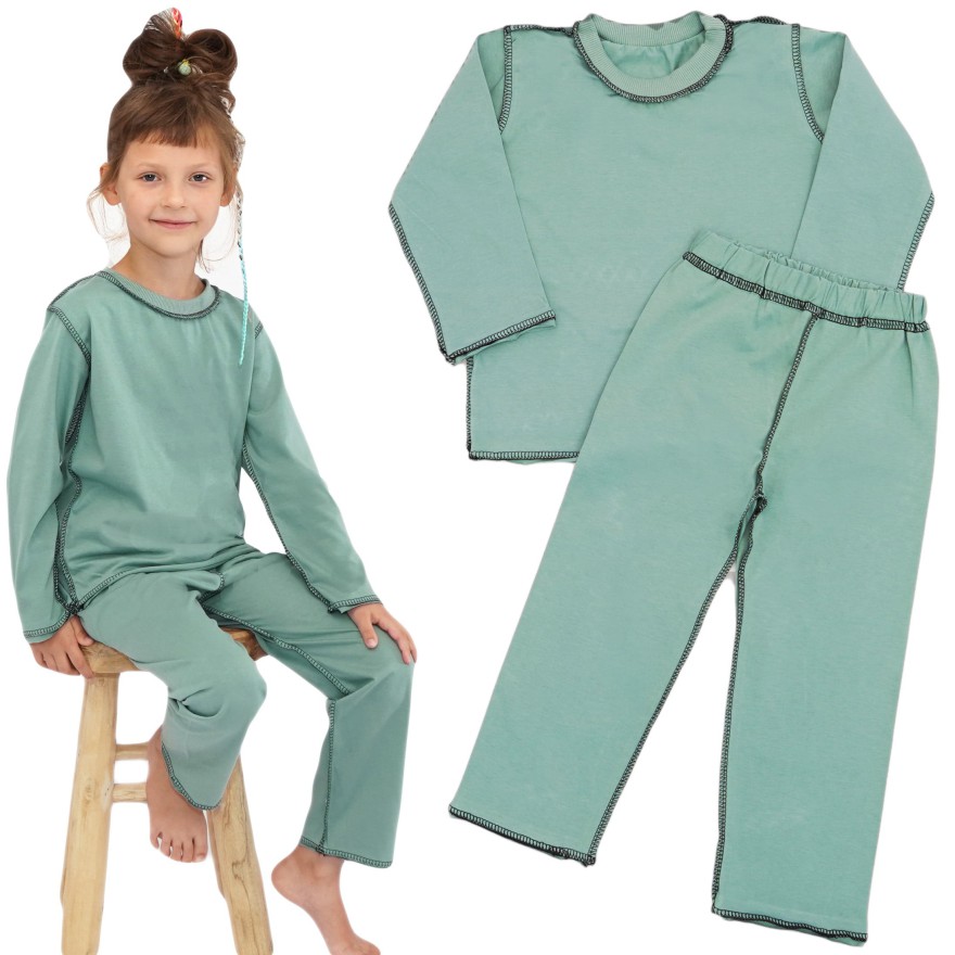 Kaktus piżama bawełniana dla wrażliwej skóry z długim rękawem