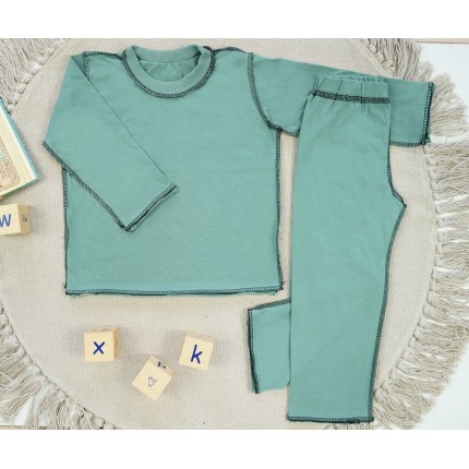 Kaktus piżama bawełniana dla wrażliwej skóry z długim rękawem