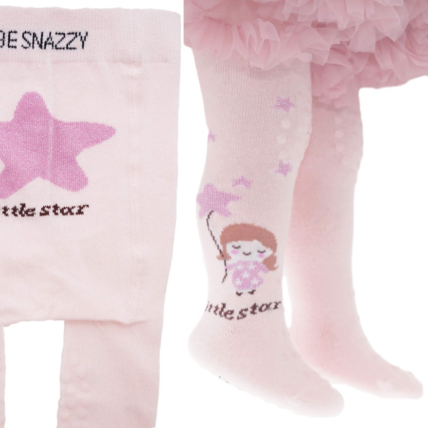RAJSTOPY do RACZKOWANIA 3x ABS różowe little star wzór 688