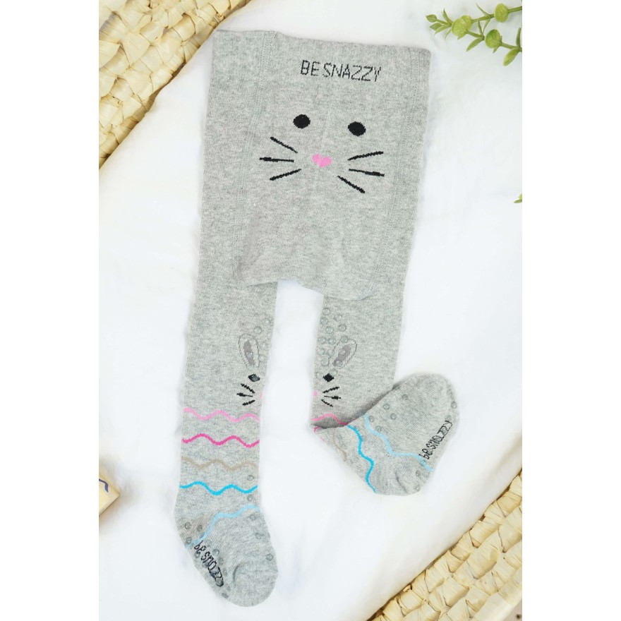 RAJSTOPY do RACZKOWANIA 3x ABS szare królik kolorowe paski wzór 689