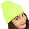 Żółta CZAPKA dziecięca gładka NEON