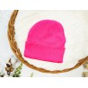Różowa CZAPKA dziecięca gładka NEON