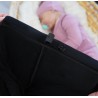 CZARNE LEGGINSY CIĄŻOWE z panelem bezuciskowe elastyczne getry wiosna lato