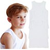 3pak biały podkoszulek chłopięcy szerokie ramiączka komunia