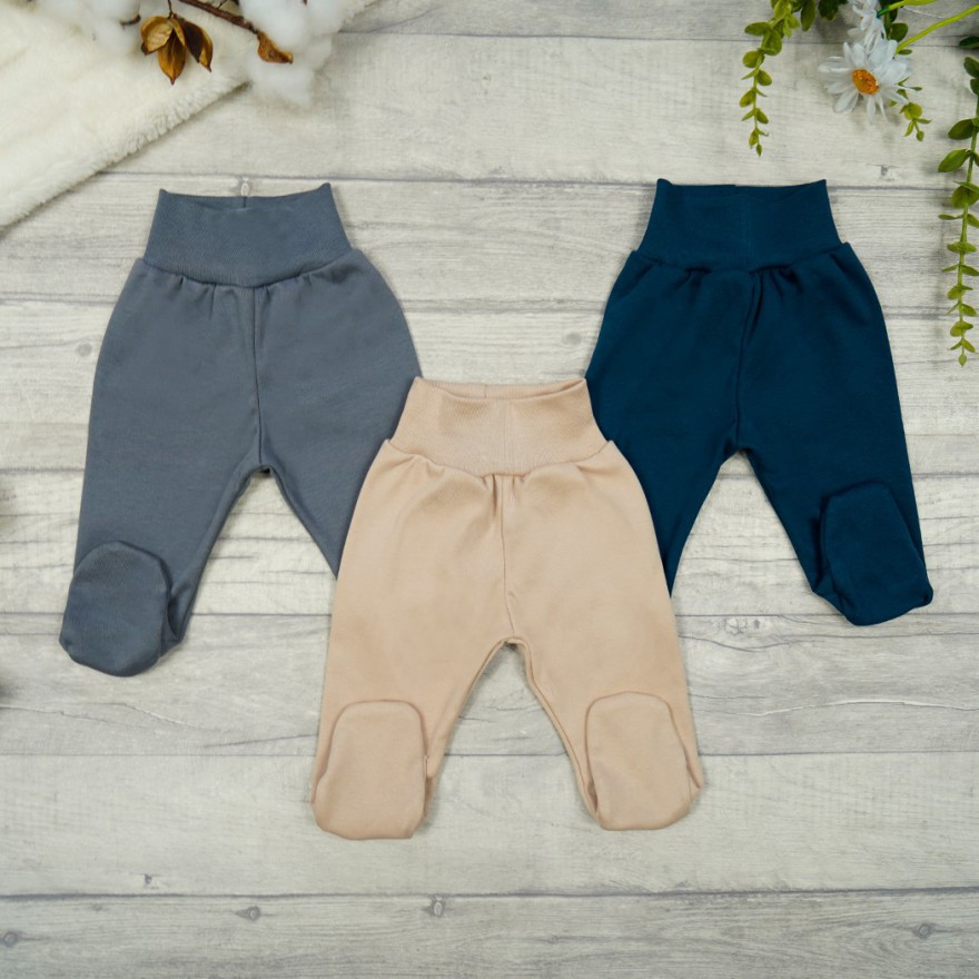 3pak PÓŁŚPIOCHY bezuciskowe petrol beż grafit WCZEŚNIAK