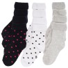 6 PAK SKARPETKI frotte skarpety dziewczęce bezuciskowe ciepłe w kropki