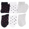 6 PAK SKARPETKI frotte skarpety dziewczęce bezuciskowe ciepłe w kropki