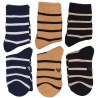 6 PAK SKARPETKI frotte skarpety chłopięce ciepłe w paski