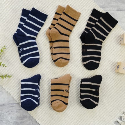 6 PAK SKARPETKI frotte skarpety chłopięce ciepłe w paski