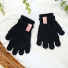 Czarne rękawiczki dziweczęce 2w1 podwójne 5P 122-170