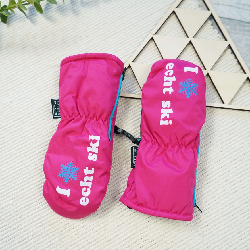 Amarantowe rękawiczki na śnieg narty 1P r.98-116 jednopalczaste echt SKI